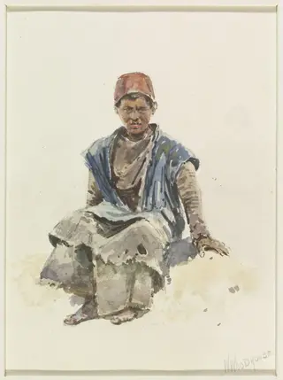 Arab Lad, by William Woodhouse, watercolor, 1900