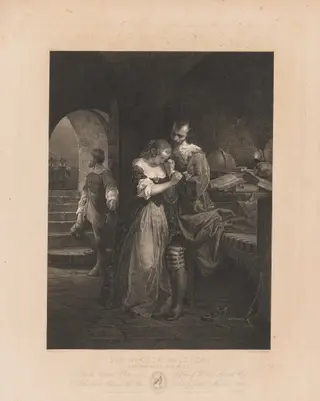 Sir Walter Raleigh Parting with His Wife, by Charles Kennedy Burt, 1846