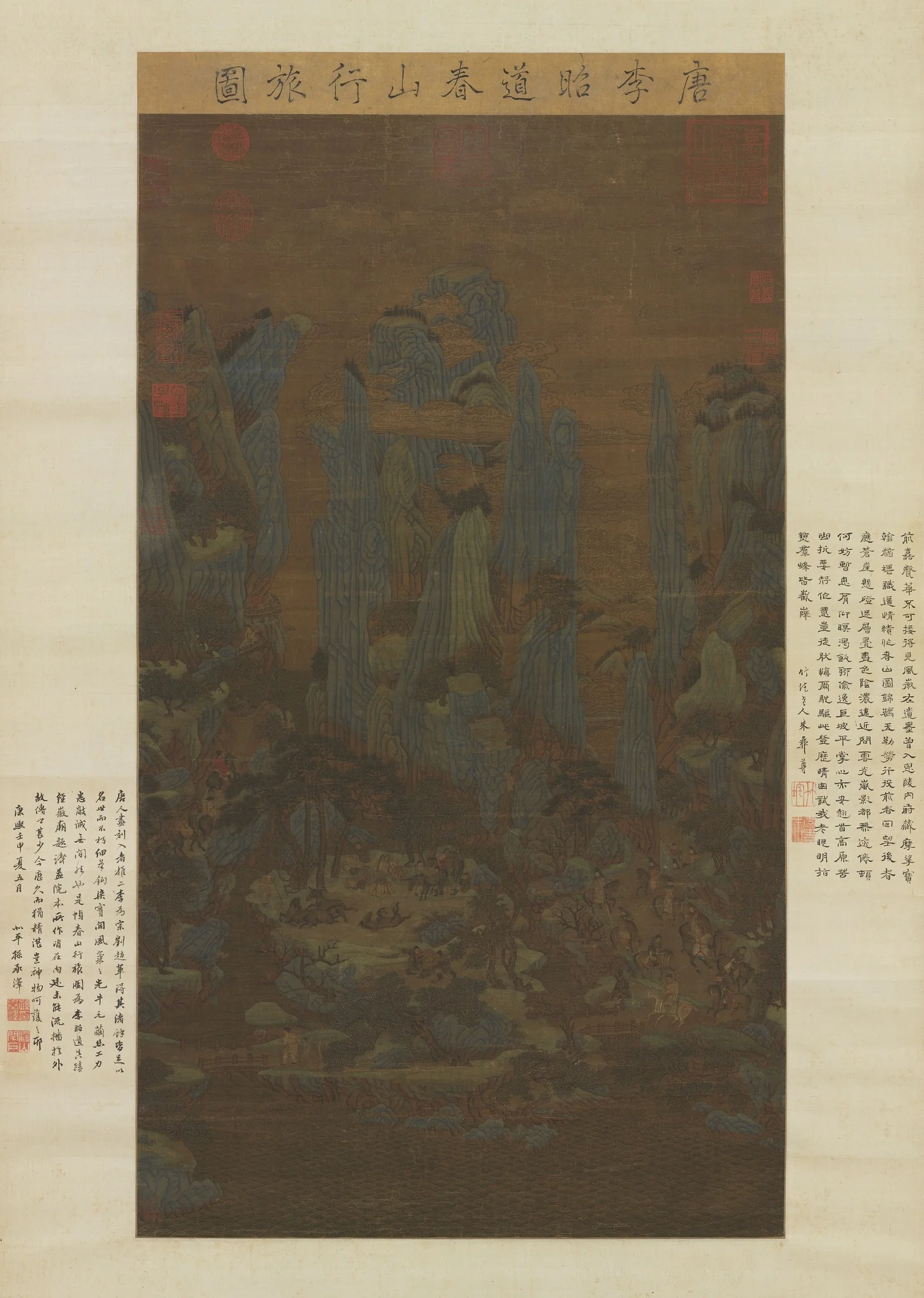 Traveling through Mountains in Spring, detail