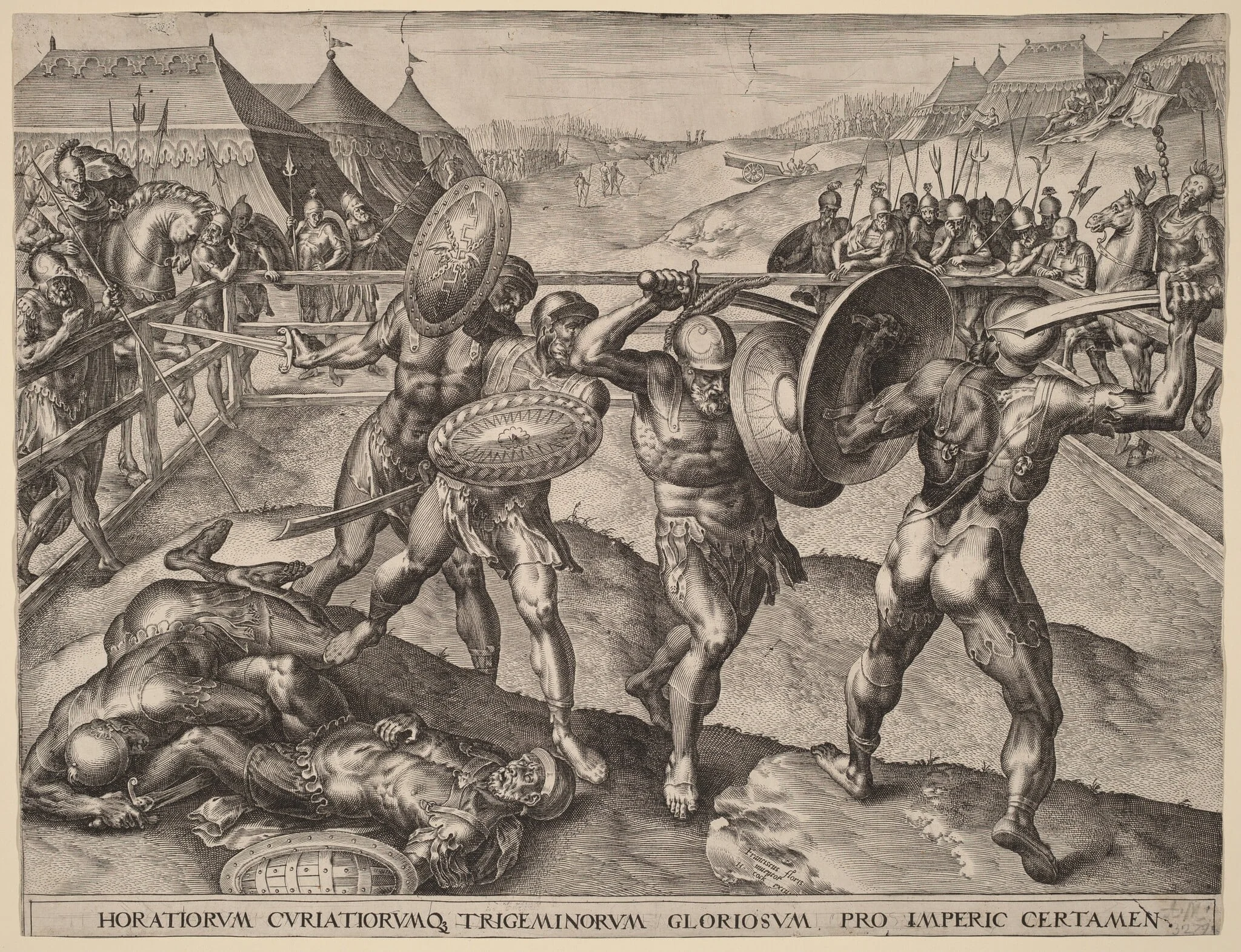 Battle of the Horatii and the Curiatii, detail