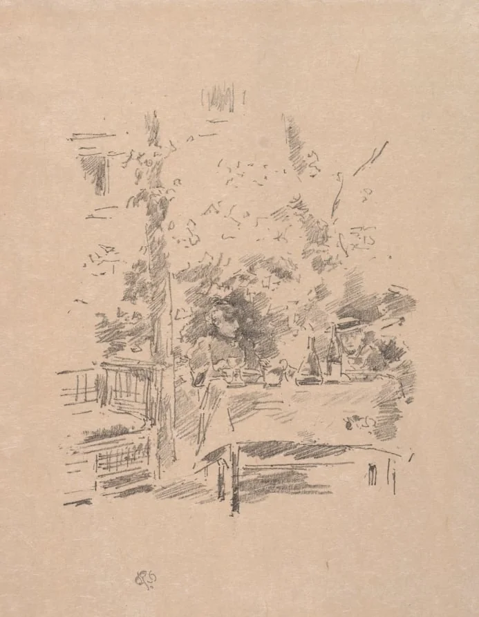Tête-à-tête in the Garden, detail