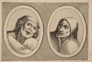 "Harme Snap-op" and "Keursje-sonder-naed", by Lucas van Doetechum, ink, 1564