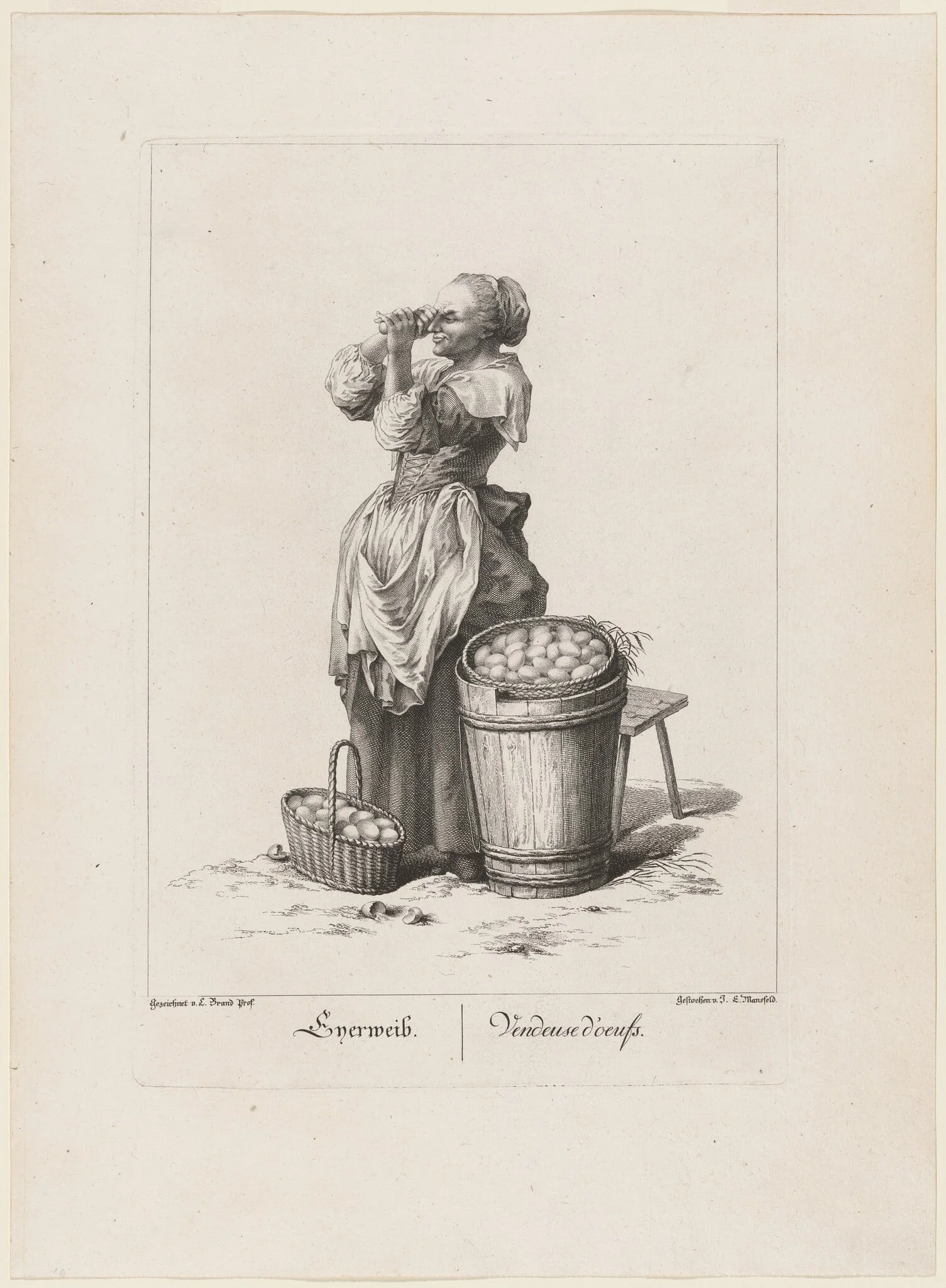 Eyerweib (Egg Seller), detail