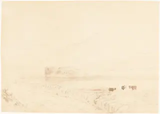 Llanberis, by David Cox, chalk, 1821