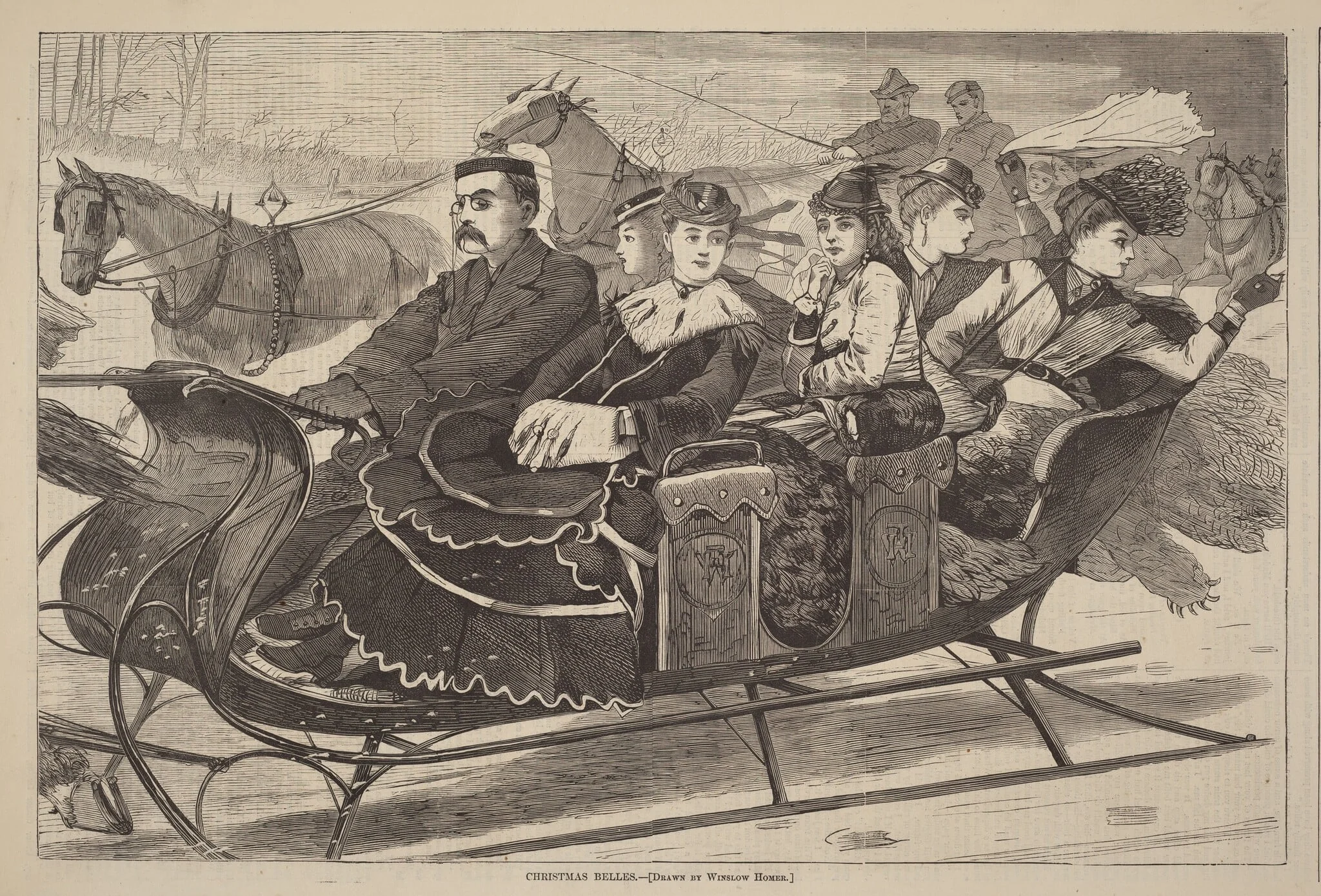 Christmas Belles, detail