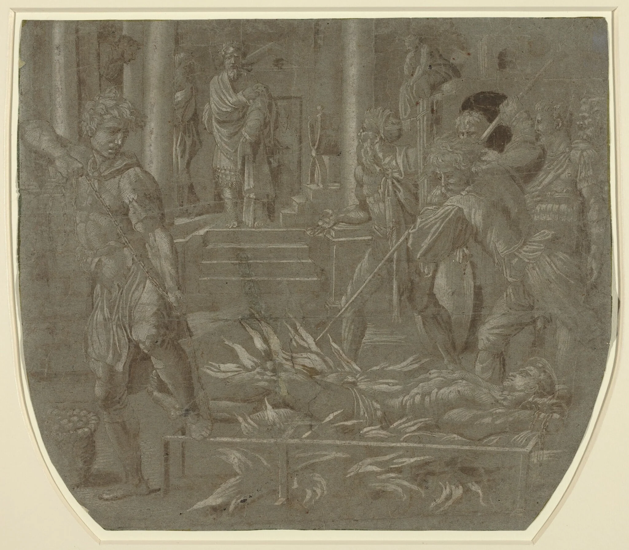 The Martyrdom of Saint Lawrence, detail
