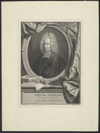 Portrait of Jaques Lenfant, by Bernard Picart, unspecified, 1723