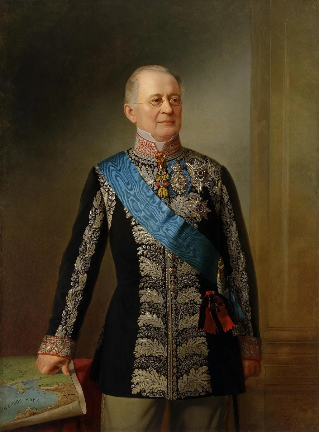 Portrait of Prince A.M. Gorchakov, by Georg von Bothmann, oil, 1874
