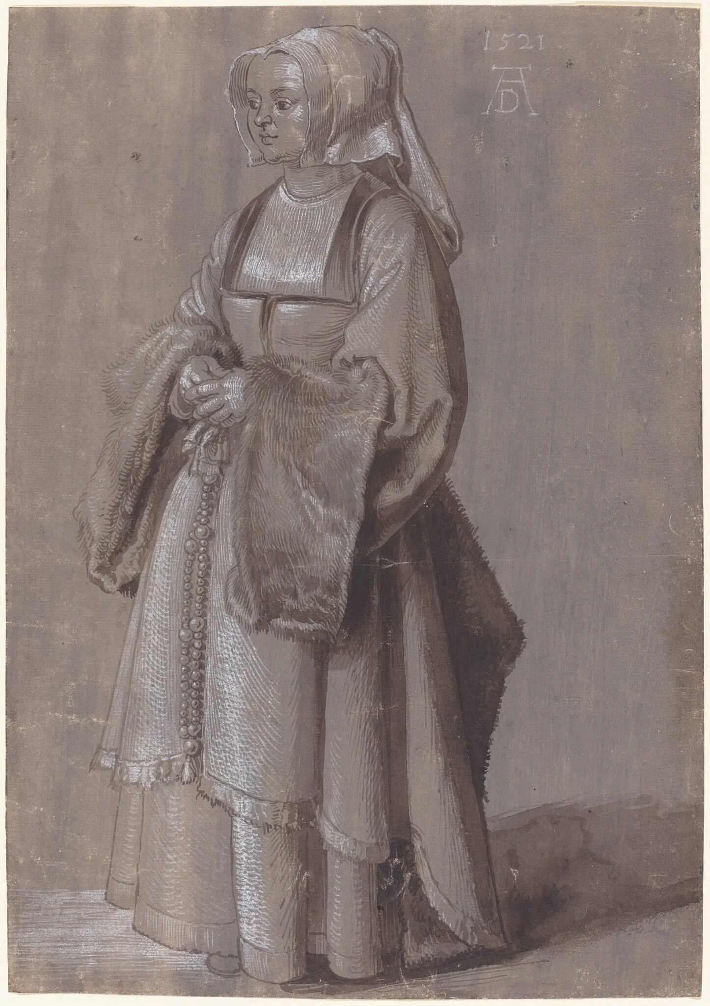 Young Woman in Netherlandish Dress, detail