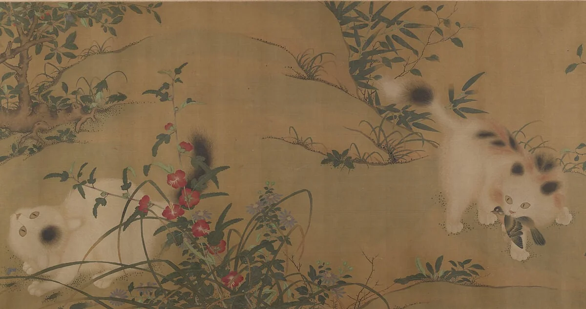 清 佚名 明宣宗(僞款) 唐苑嬉春圖 卷|Spring Play in a Tang Garden, detail
