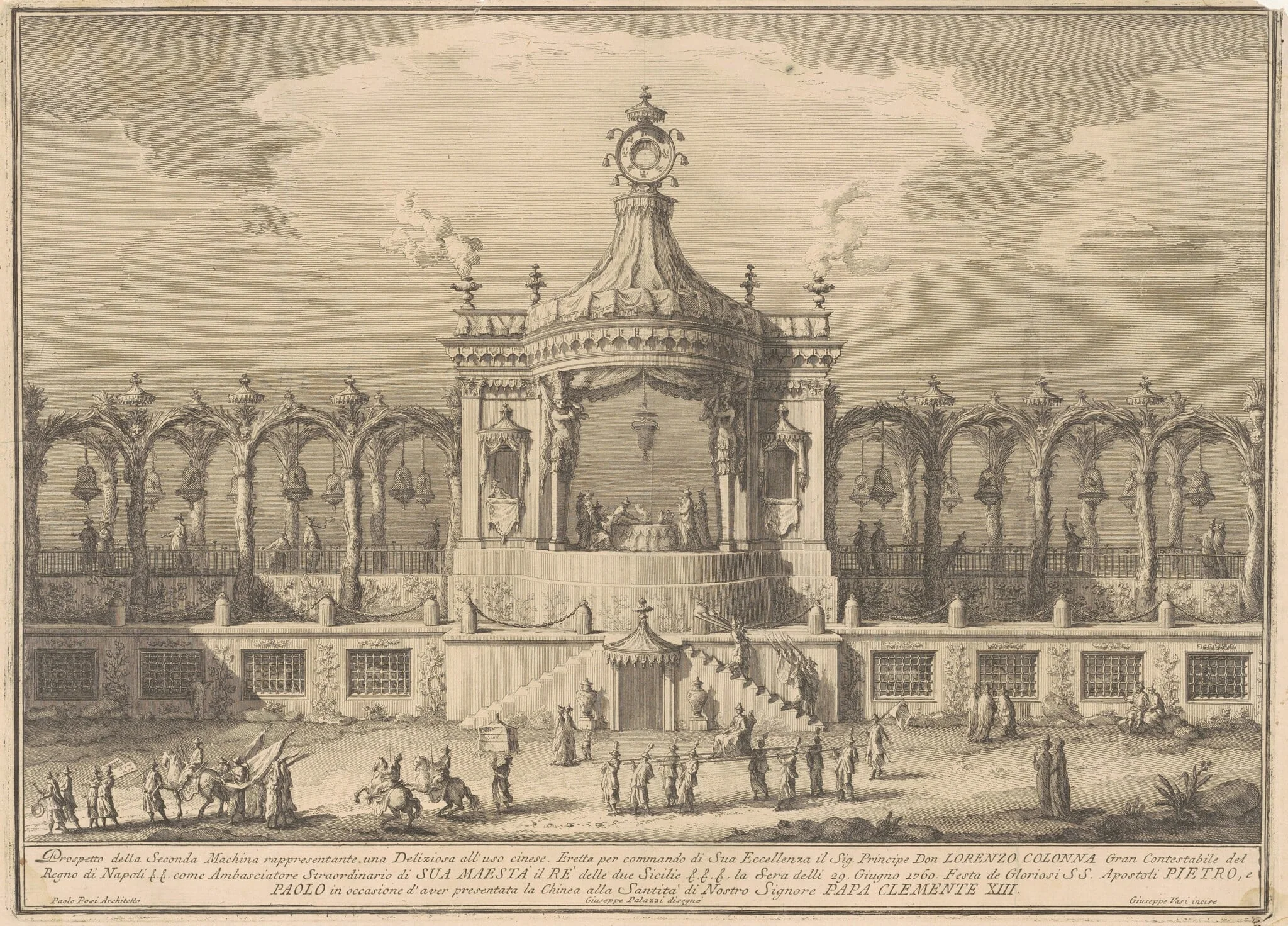 The Seconda Macchina for the Chinea of 1760: A Chinoiserie Pavilion, detail
