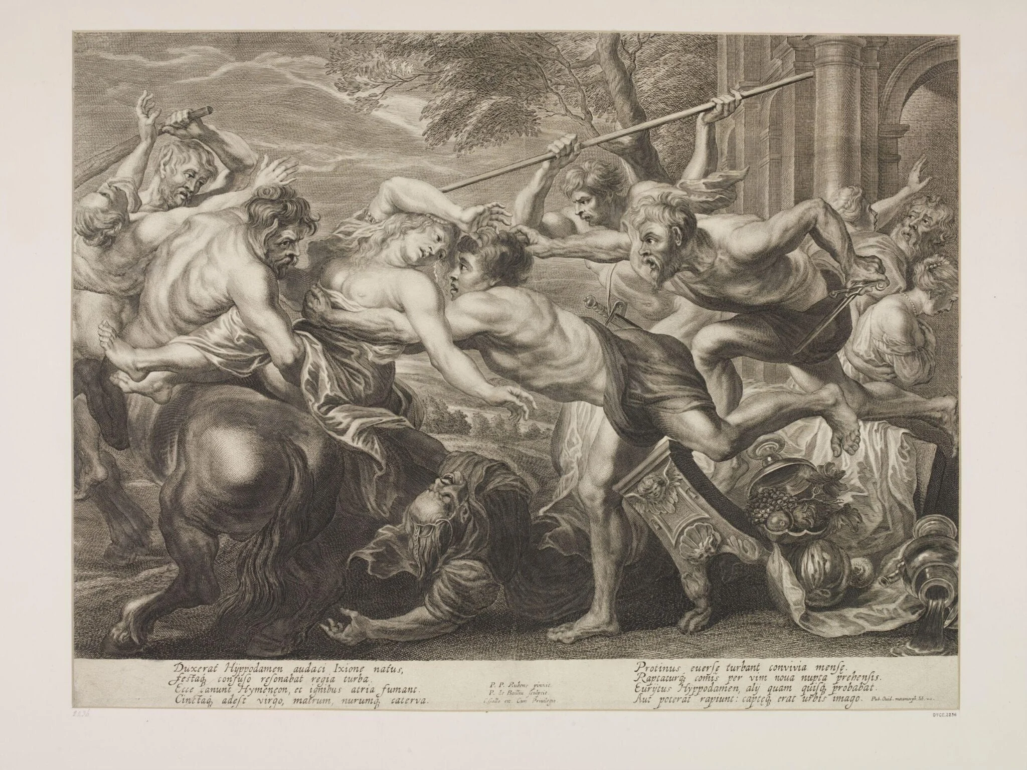 The Rape of Hippodamia, detail