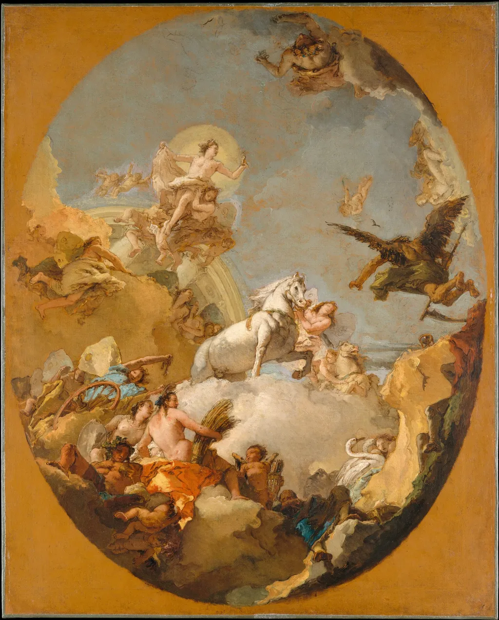 The Chariot of Aurora, by Giovanni Battista Tiepolo, oil, 1764