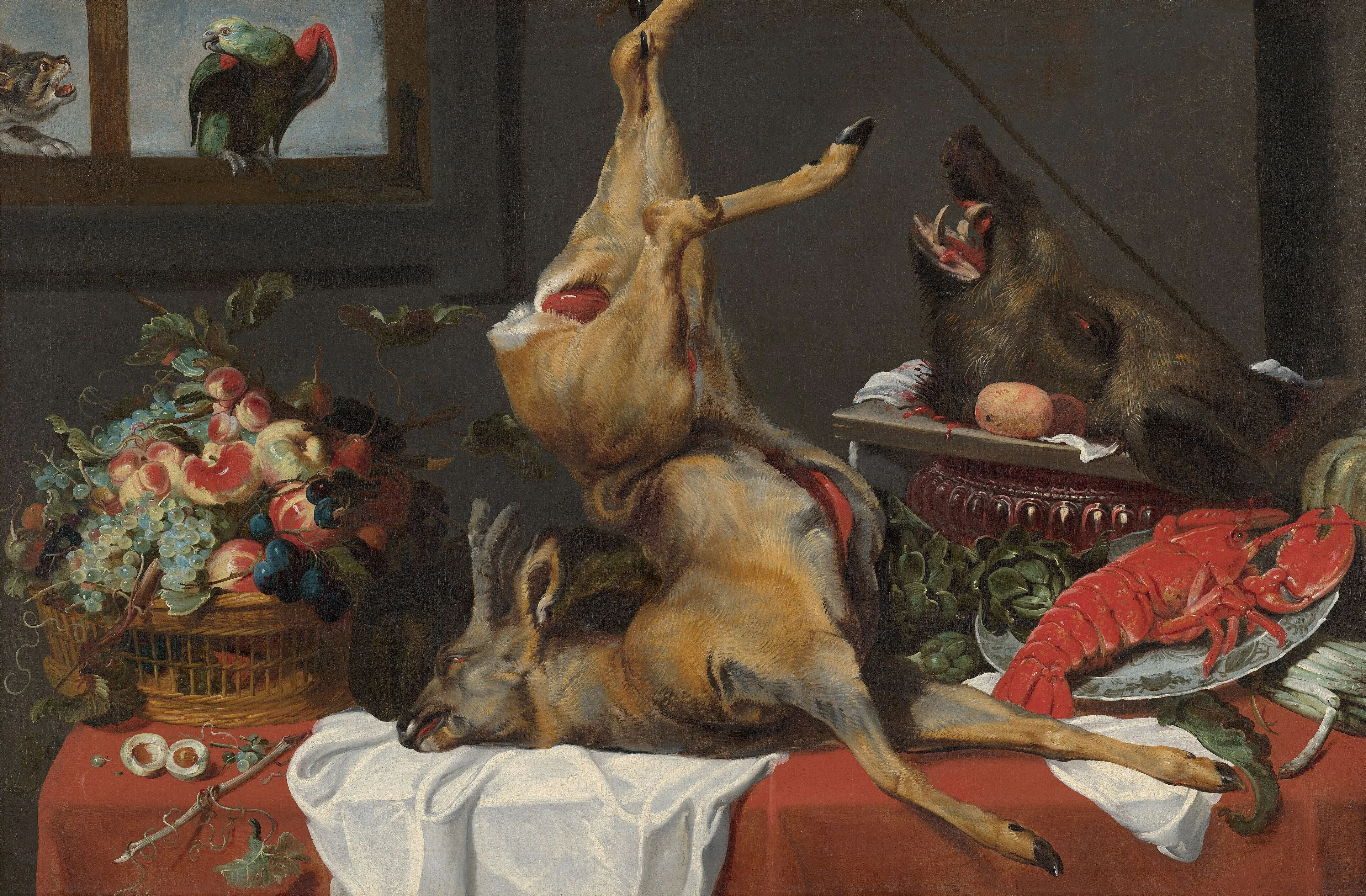 Still Life with a Dead Stag, detail