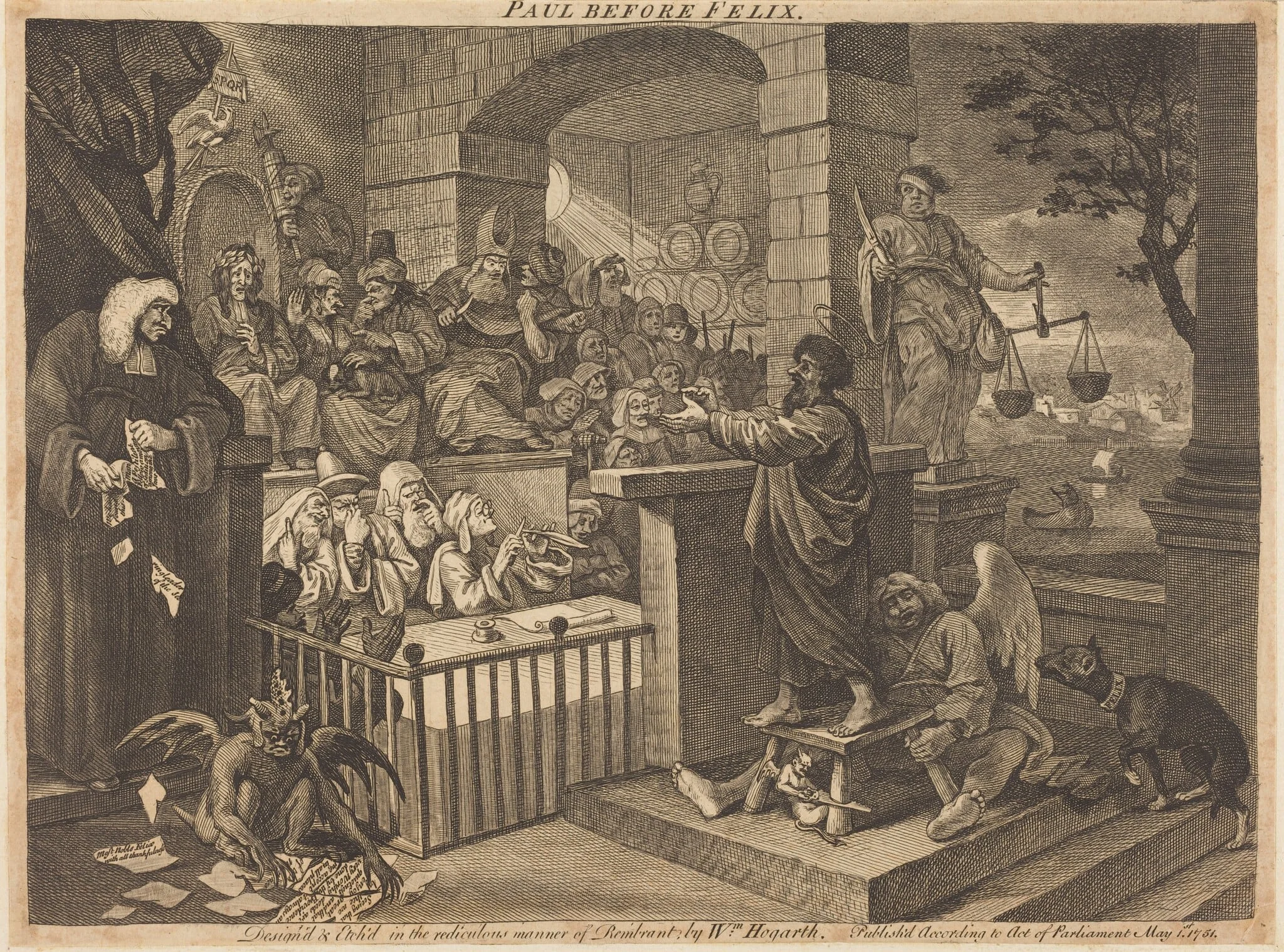 Paul before Felix Burlesqued, detail
