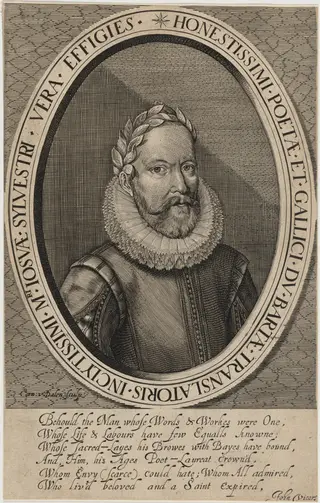 Josuah Sylvester, Poet, by Cornelis van Dalen I, ink, 1634
