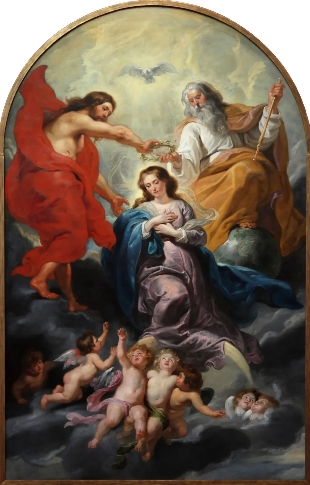 Coronation of the Virgin Mary, by Peter Paul Rubens, oil, 1625