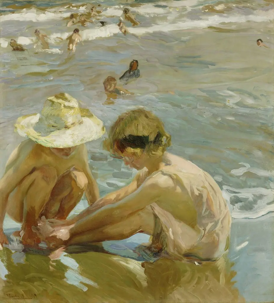 The Wounded Foot, by Joaquín Sorolla, oil, 1909