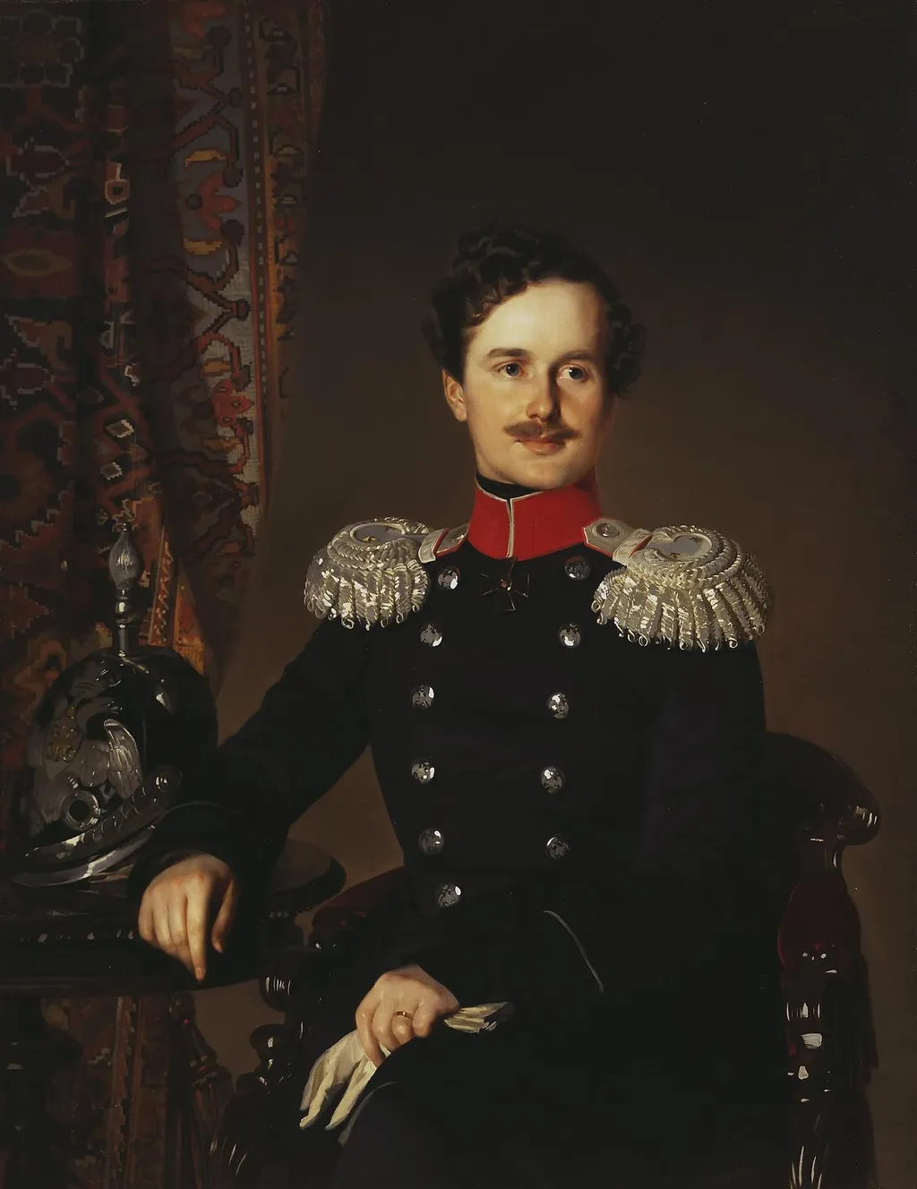 Portrait of Prince Vladimir Dolgorukov, Major-General of the Retinue of His Majesty, by Ivan Makarov, oil, 1849