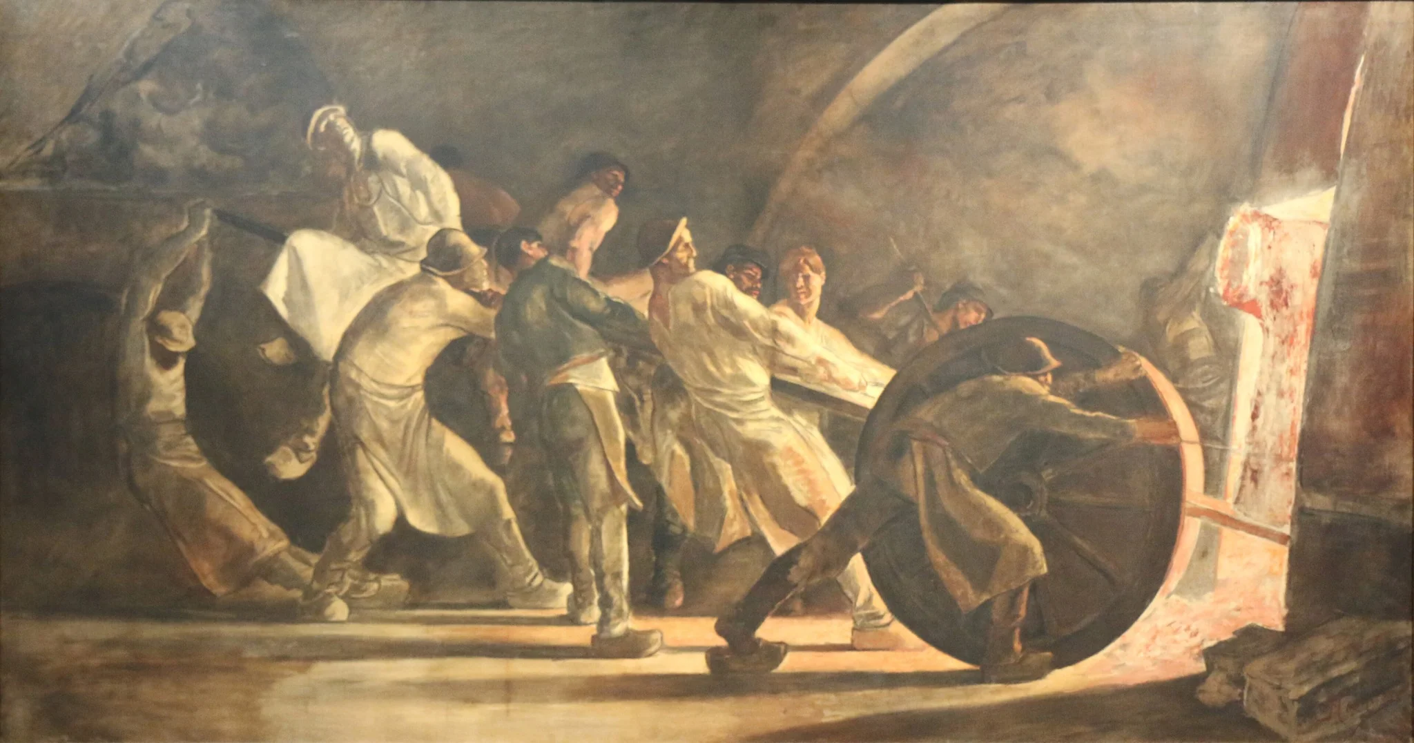 Removal of a Broken Crucible, detail