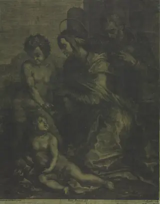 The Holy Family with Saint John, by Cosimo Mogalli, 1712