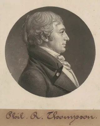 Philip Rootes Thompson, by Charles B. J. Févret de Saint-Mémin, ink, 1806
