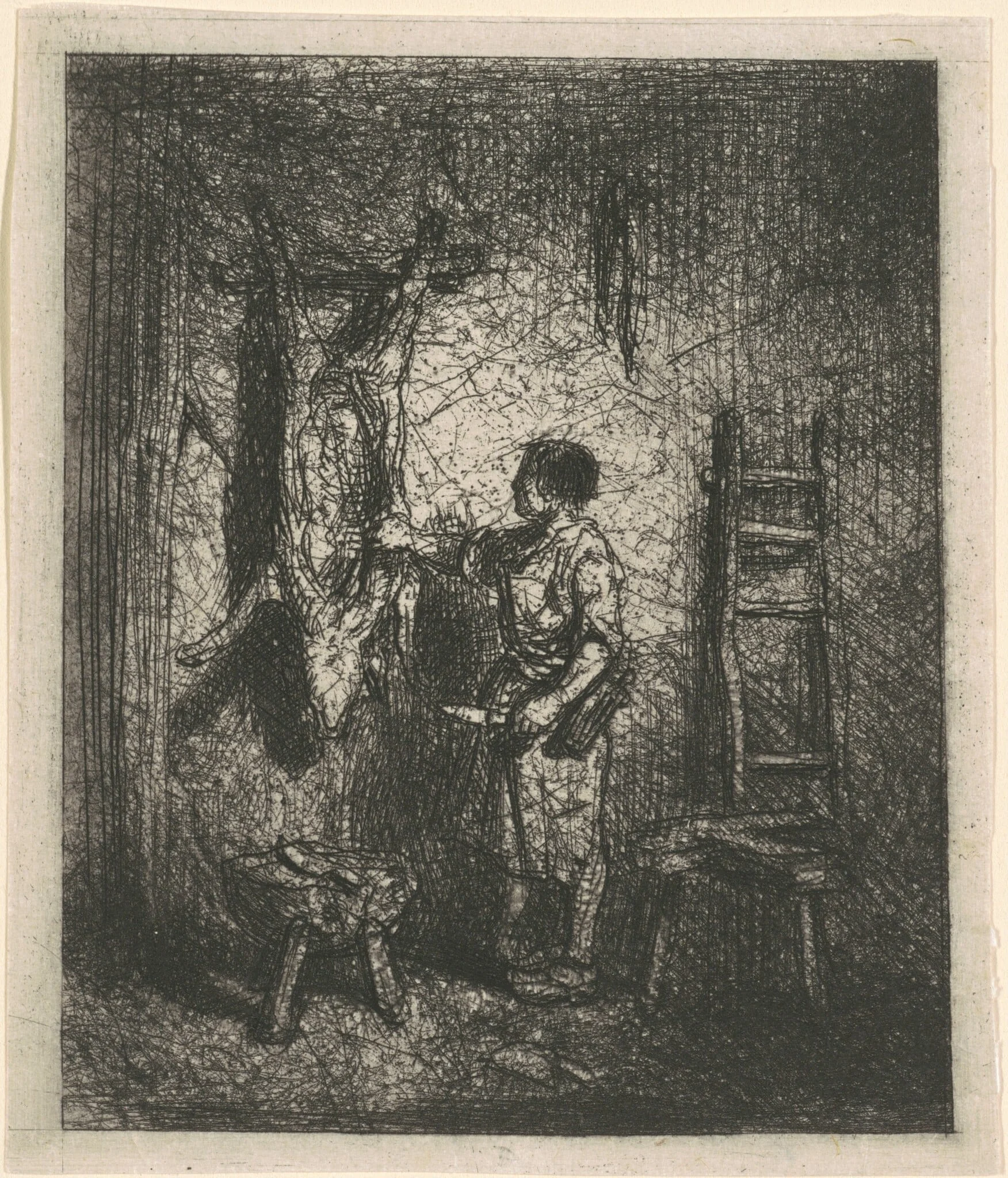 The Pig Butcher, detail