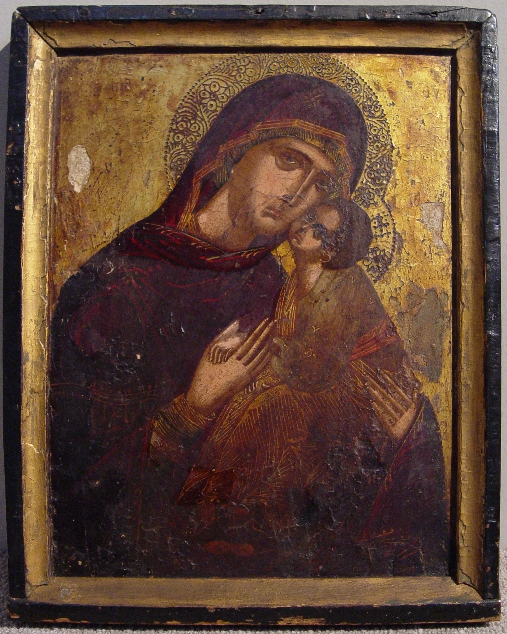 Icon with the Virgin and Child, detail