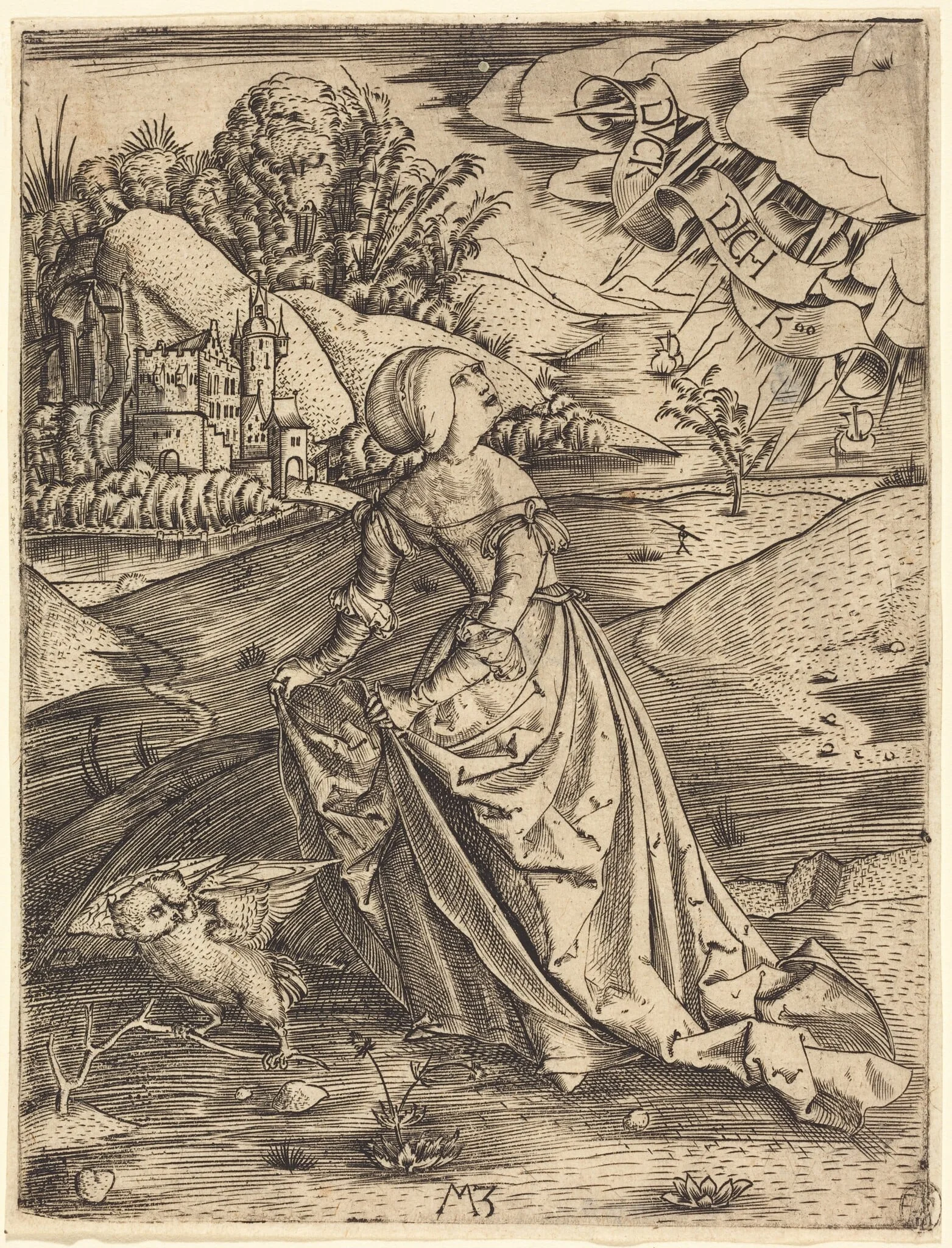 Woman with the Owl, detail