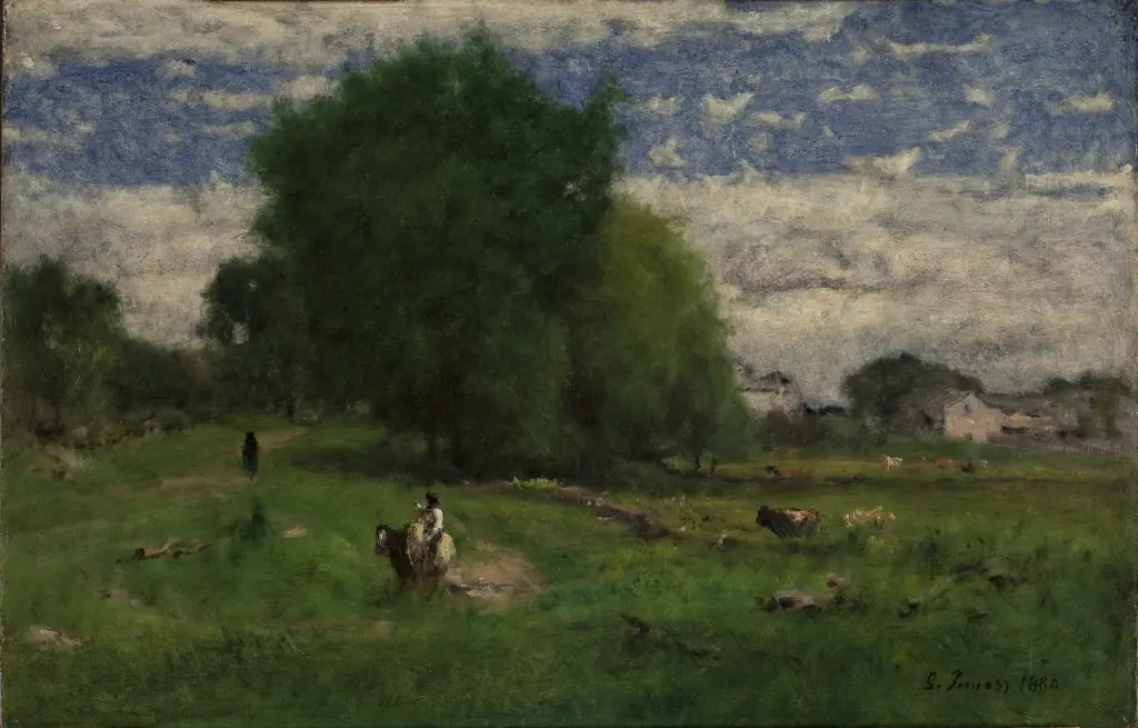 The Road to the Village, Milton, by George Inness, oil, 1890