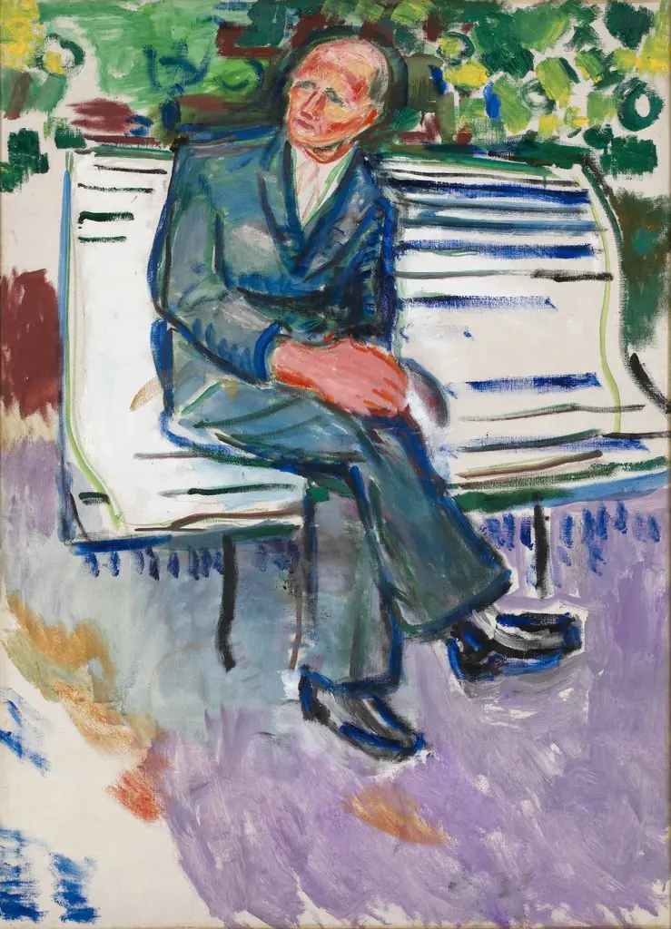 Rolf Hansen, by Edvard Munch, oil, 1943