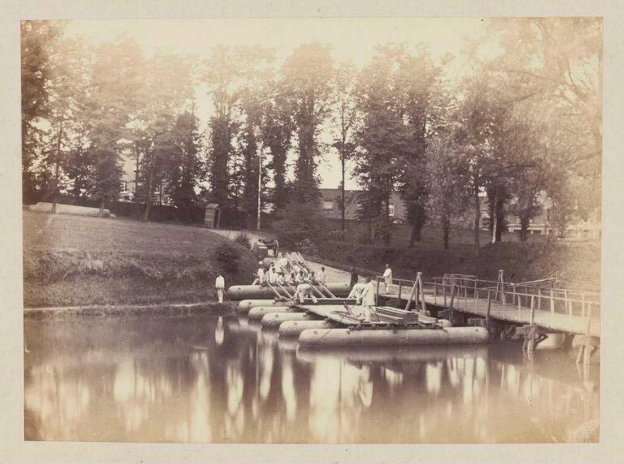 Construction of Bridge with Blanchard's Pontoons, detail