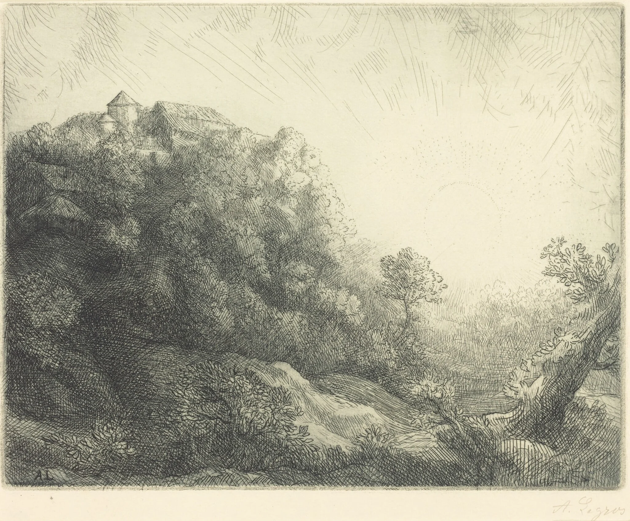 Sunrise (Lever du soleil: L'automne), detail