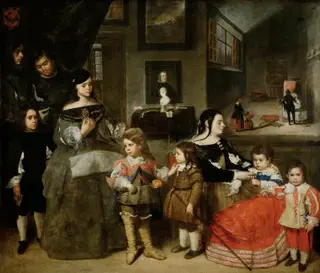 The Artist's Family, by Juan Bautista Martínez del Mazo, oil, 1664