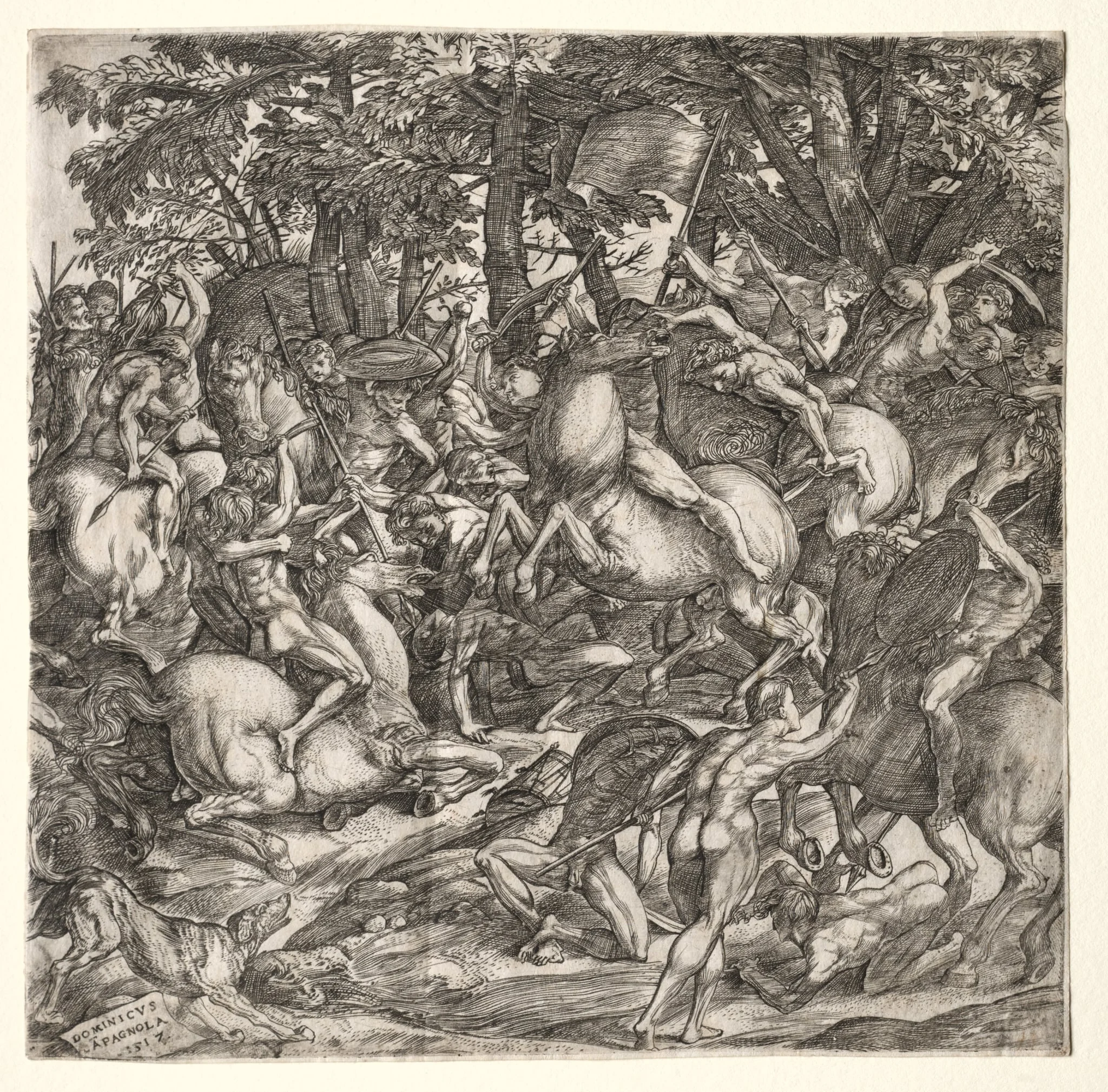 Battle of Naked Men, detail