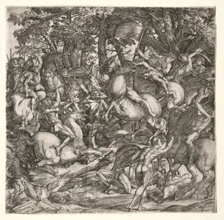 Battle of Naked Men, by Domenico Campagnola, 1517