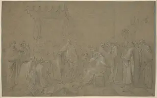 Study for "The Death of the Earl of Chatham", by John Singleton Copley, graphite, 1779