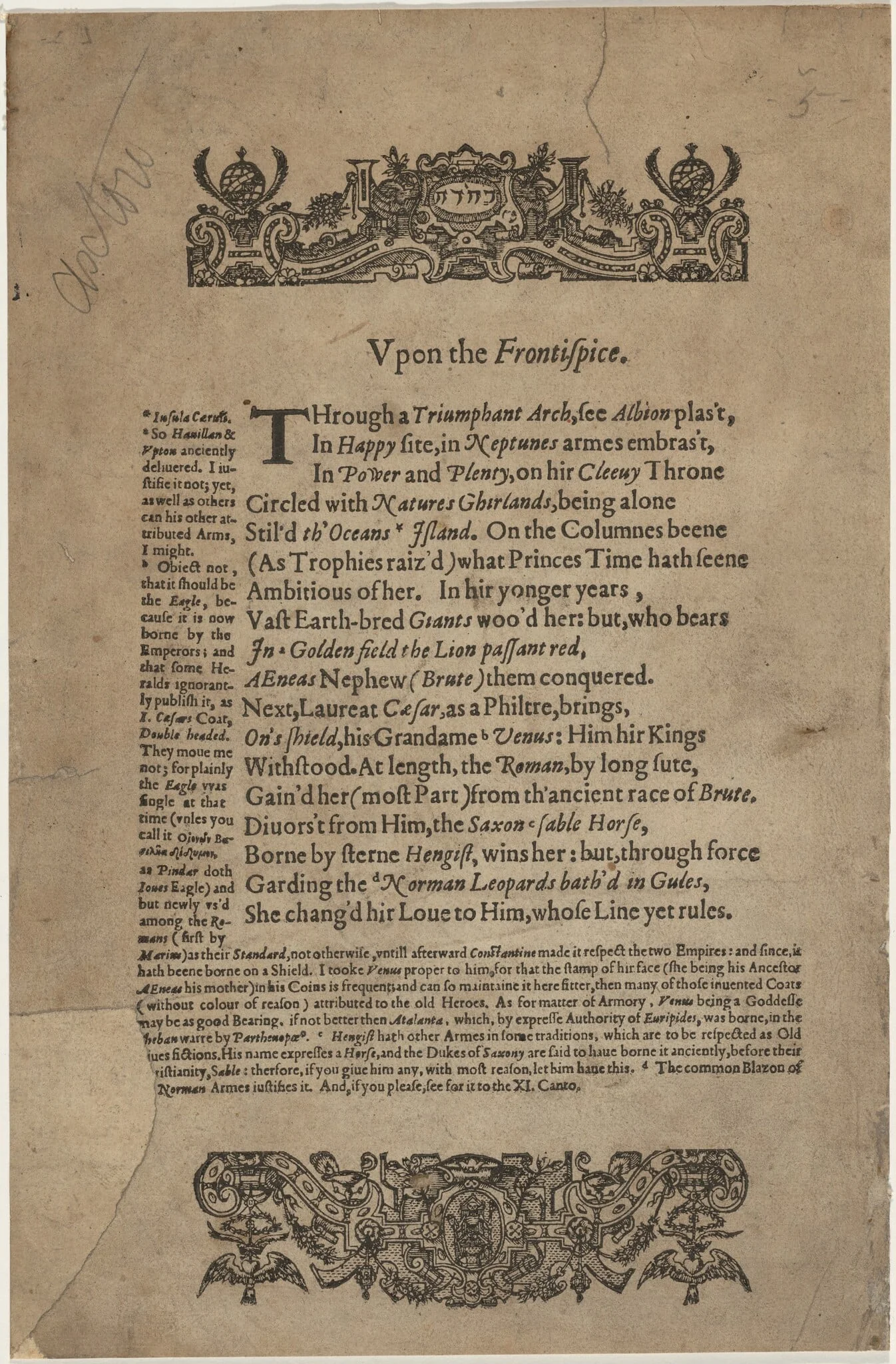 Text from Drayton's Poly-olbion, detail