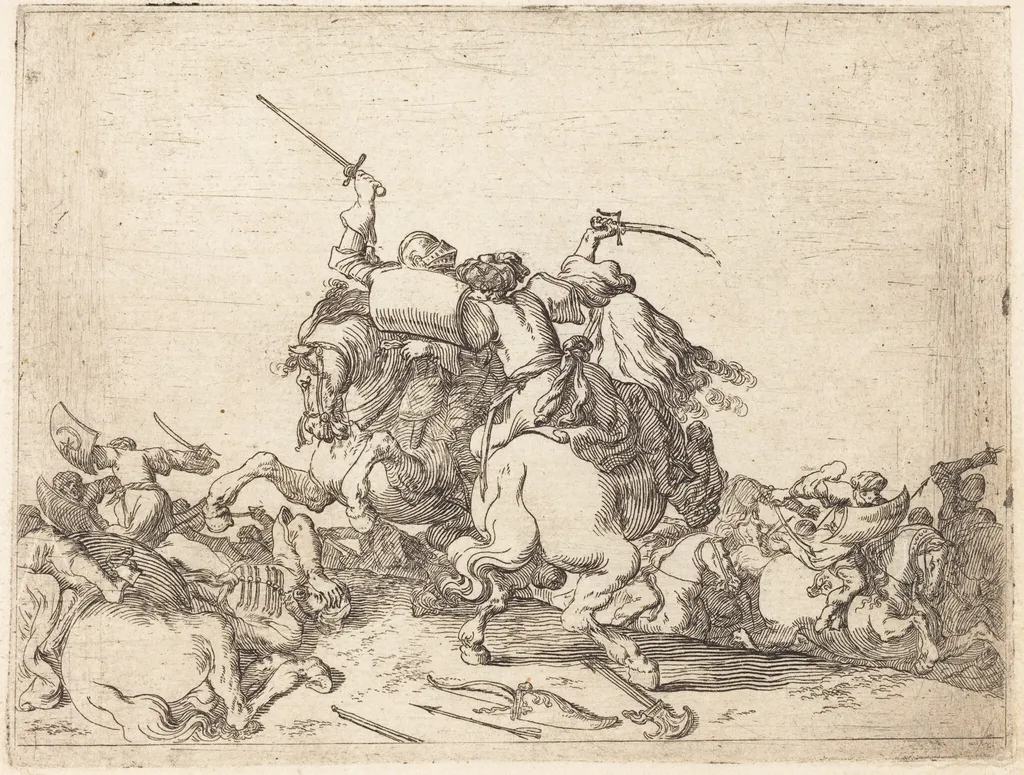 Capricci di varie battaglie, by Johann Wilhelm Baur, ink, 1635