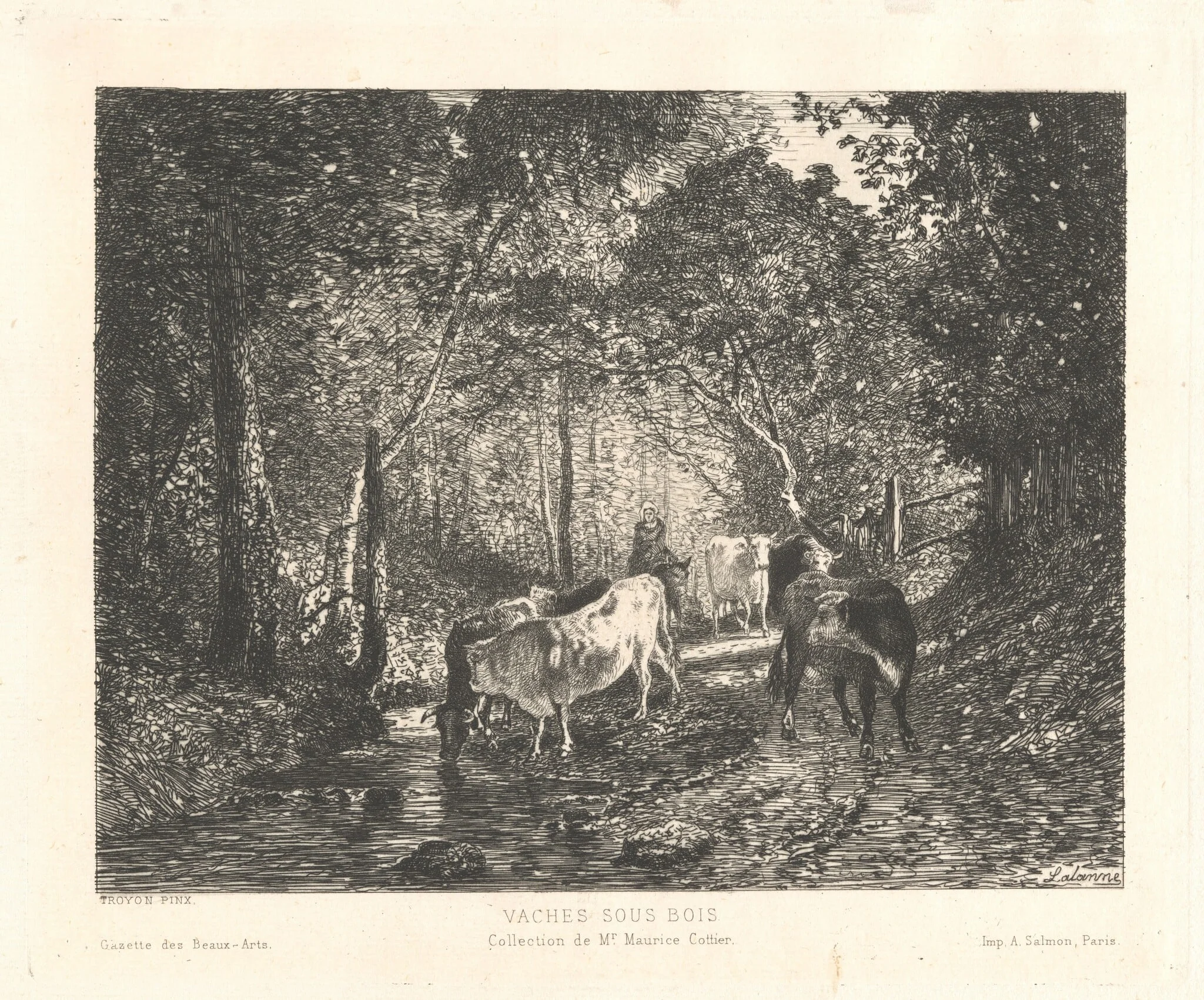Vaches sous Bois (Cattle in the Forest), detail
