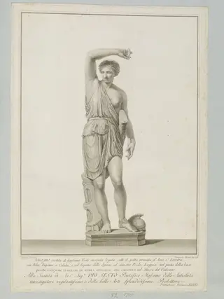 Statue of an Amazon, by Francesco Piranesi, 1850