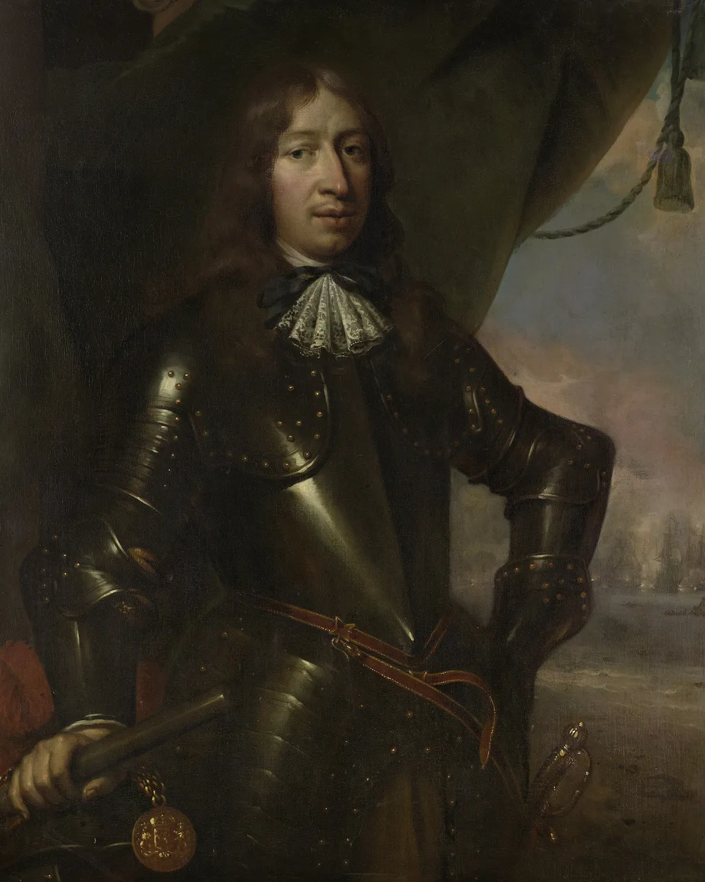 Portrait of Willem Joseph Baron van Ghent (1626-72), vice-admiral, by Jan de Baen, oil, 1660