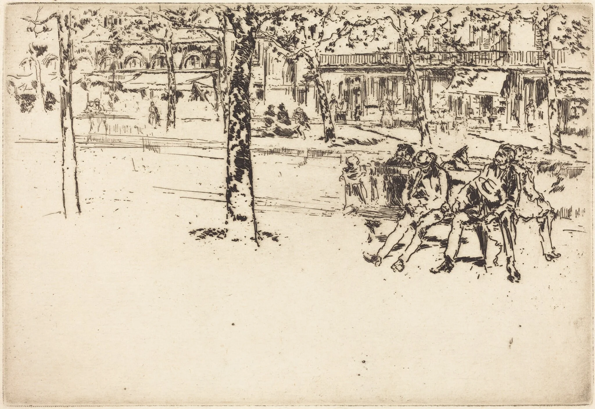 Le Boulevard Poissoniere, detail