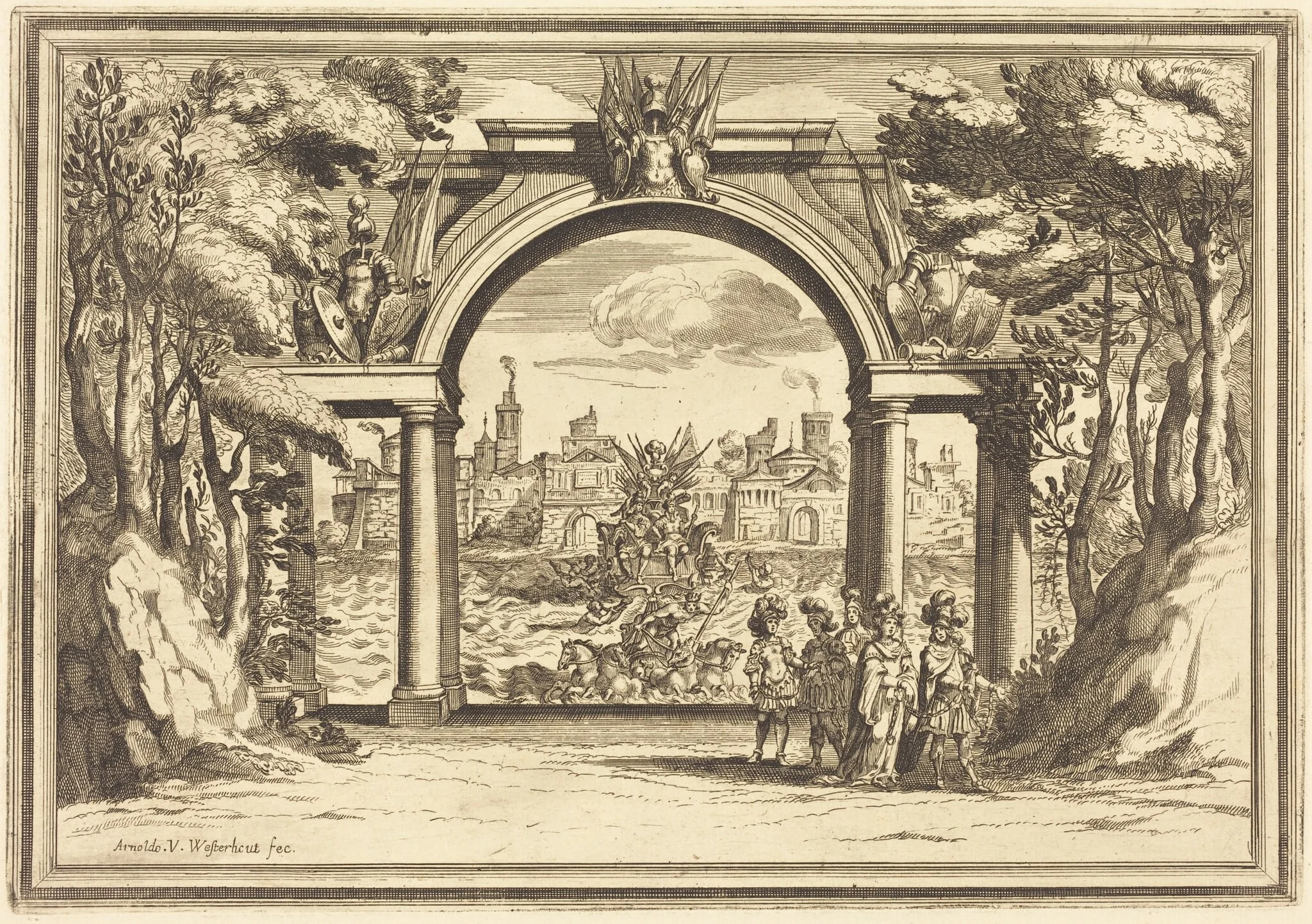 Il Greco in Troia: Plate 1, detail