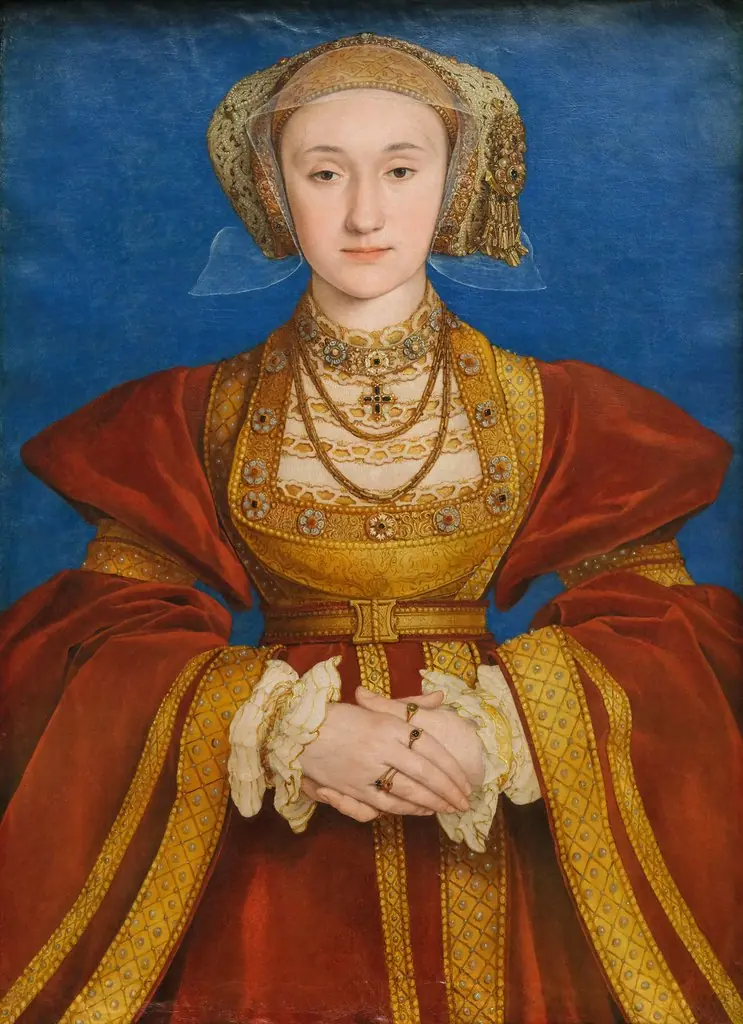 Betrothal portrait of Anne of Cleves, by Hans Holbein the Younger, oil, 1539