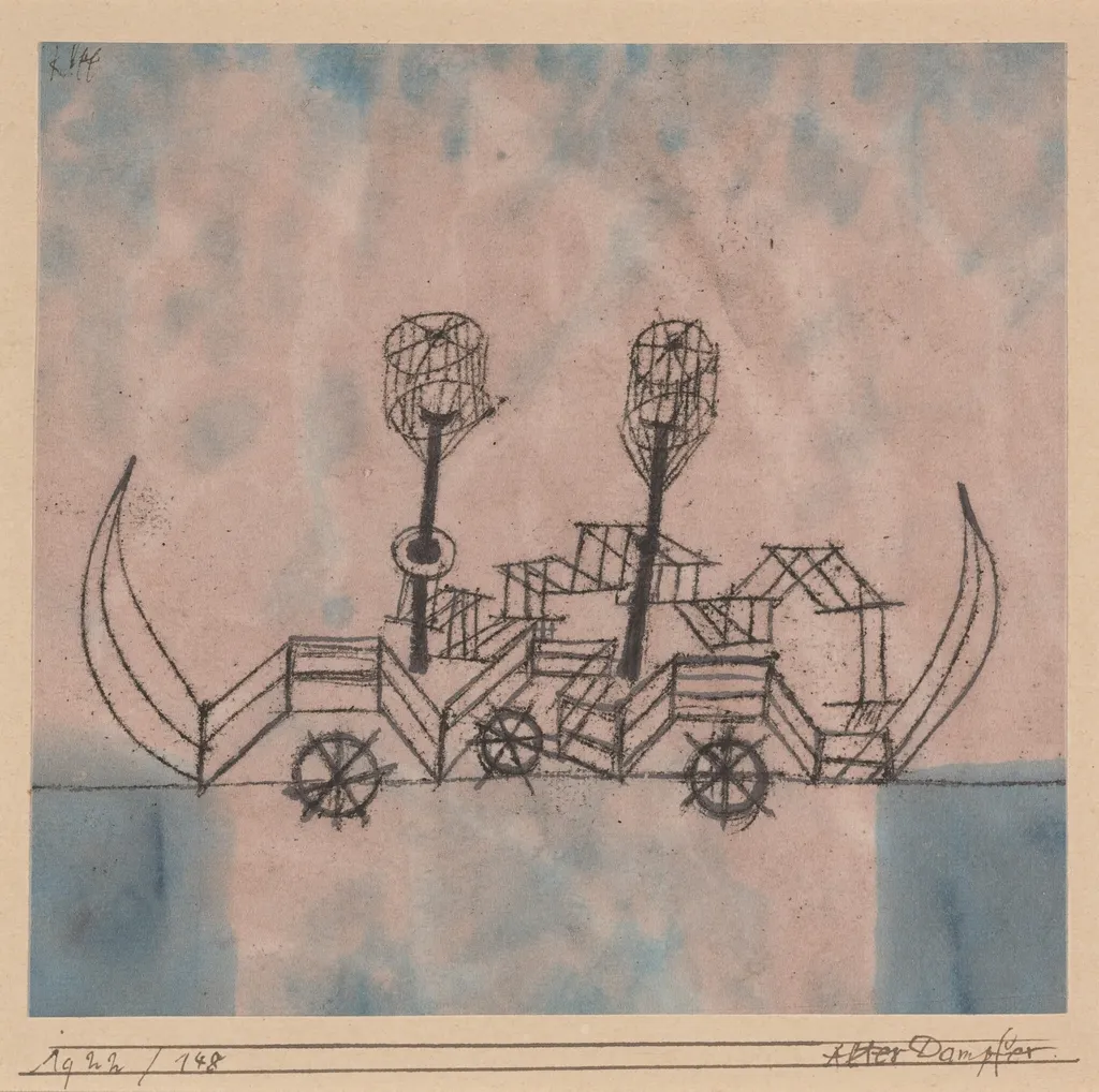 Alter Dampfer (Old Steamboat), by Paul Klee, oil, 1922