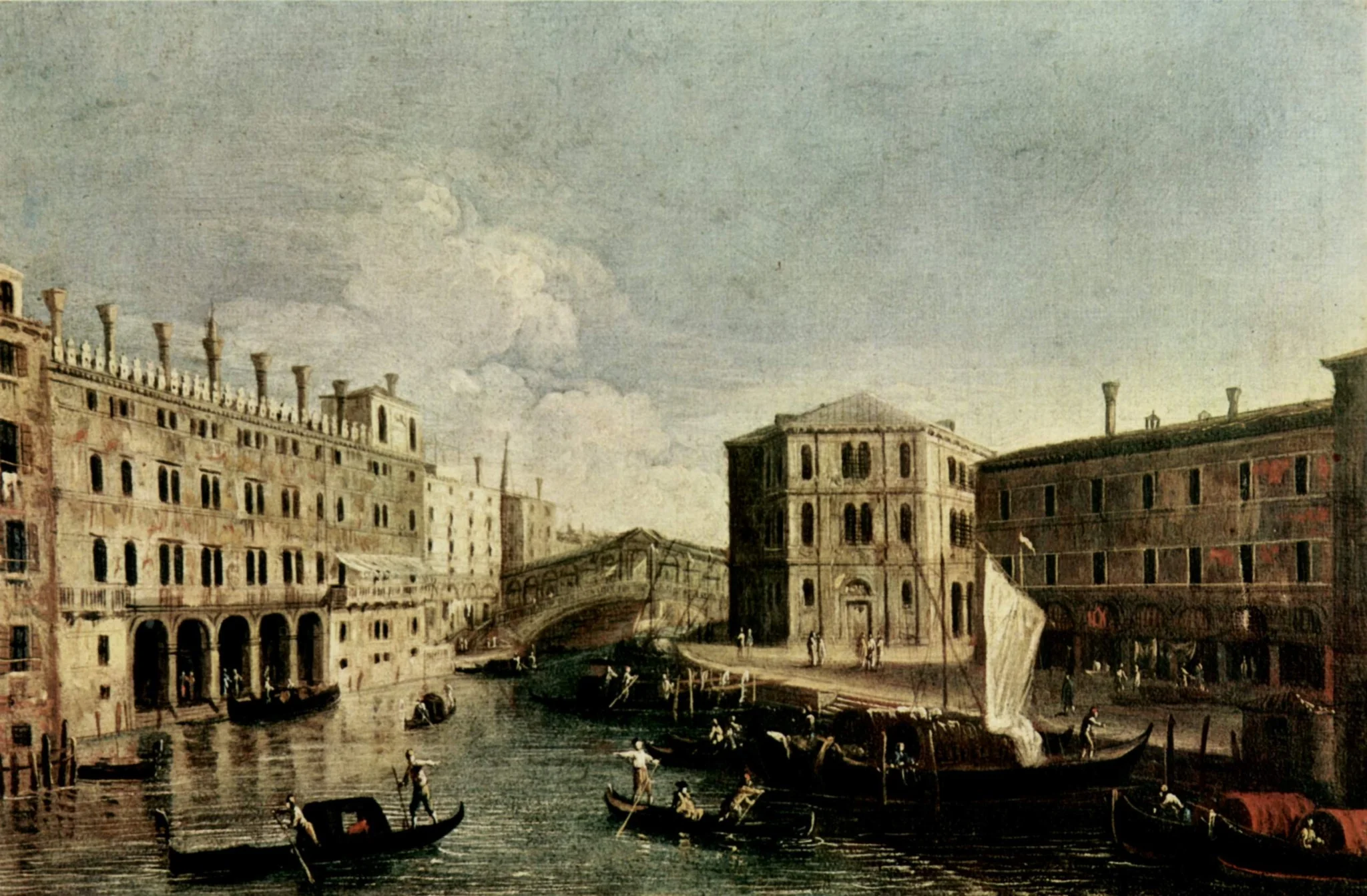 The Grand Canal at the Rialto, detail
