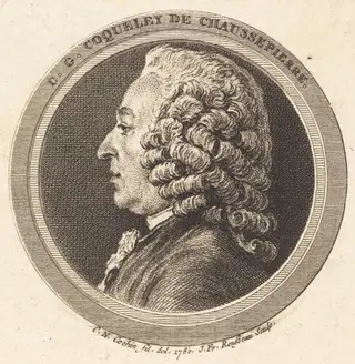 Charles-Georges Coqueley de Chaussepierre, by Jean Francois Rousseau, ink, 1780