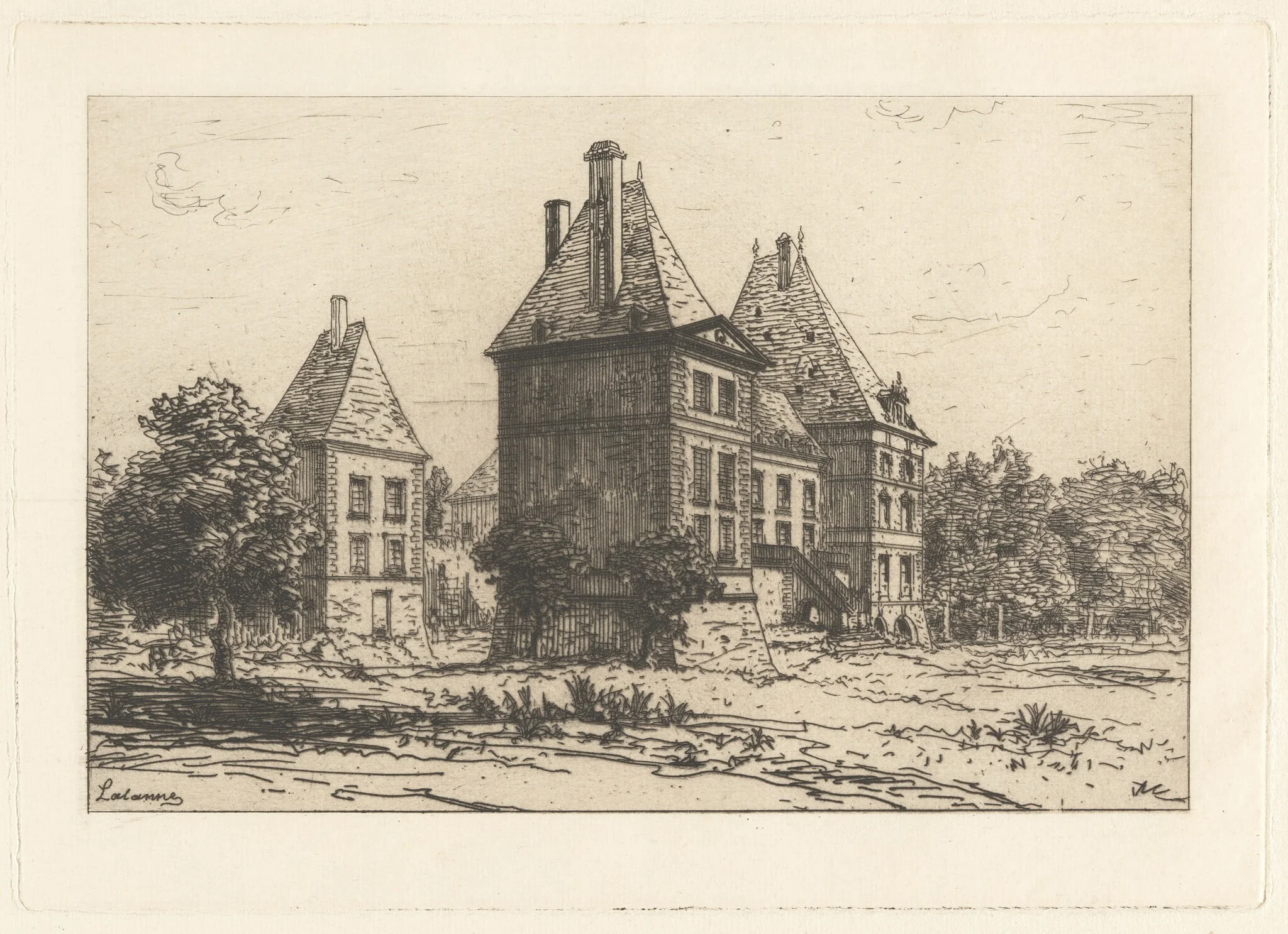 Castle with Two Wings, detail