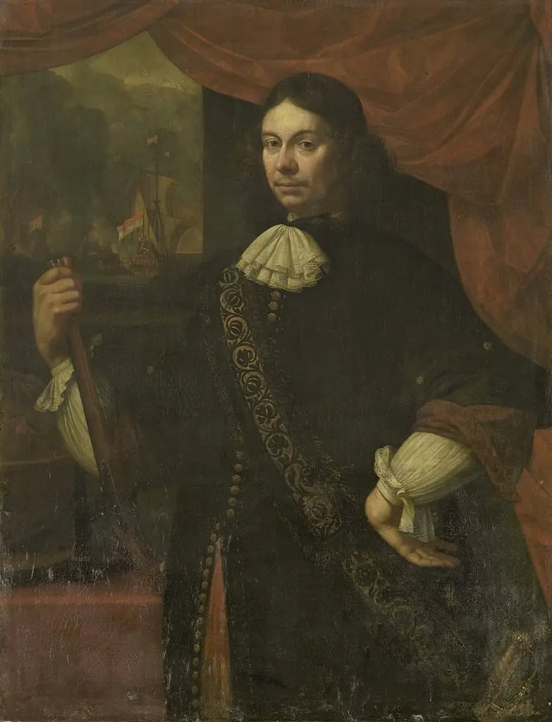 Portrait of Cornelis Jacobsz de Boer, Captain in the Navy, by Jan van Neck, oil, 1674